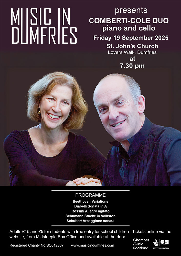 Comberti-Cole Duo - Friday 19 September 2025. St John's Church, Dumfries