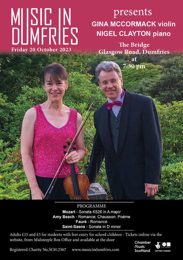 Gina McCormack (violin) & Nigel Clayton (piano)