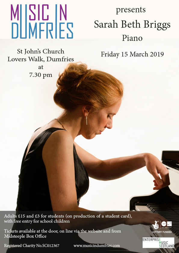 Sarah Beth Briggs, Piano - Friday 15 March 2019