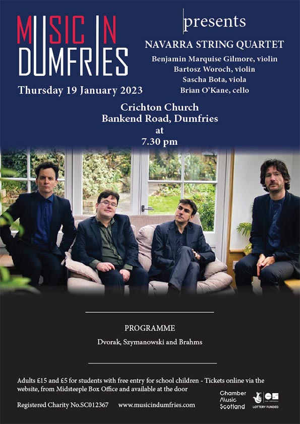 Navarra String Quartet - Thursday 19th January 2023